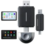 DRIVOX RC20 Adaptador inalámbrico 2 en 1, convierte el CarPlay/Android cableado de fábrica en inalámbrico, compatible con todos los coches a partir de 2016